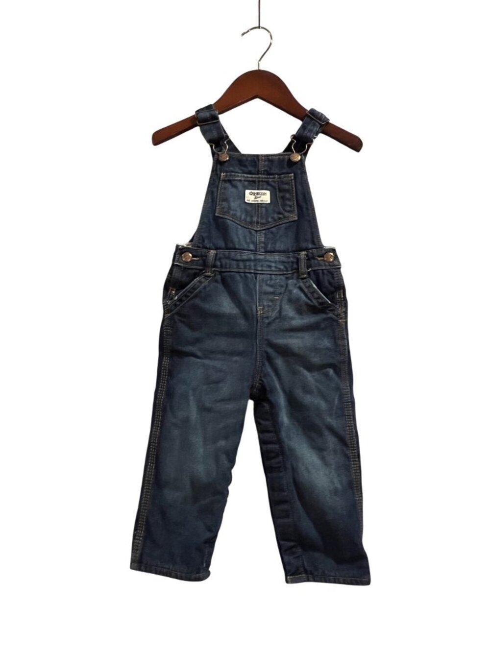 OshKosh B'gosh Girls 24 Month Denim Overalls Pink Fleece Lining